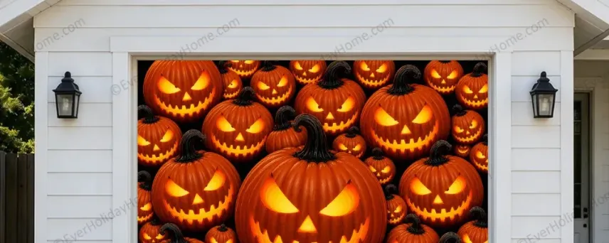  halloween garage door cover