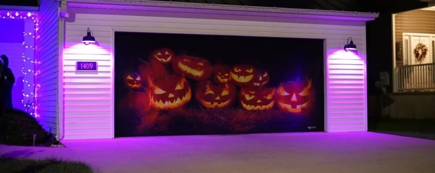  halloween garage door cover