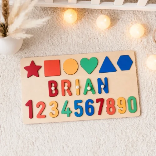 Personalized Wooden Name Puzzle for Toddlers